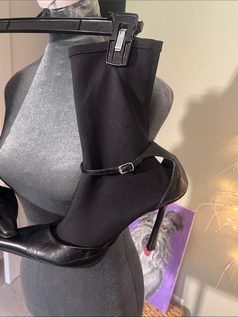 Alexander Wang Black Stiletto Sock Ankle Booties - Picture 5 of 11